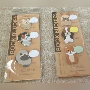 NWT Set of 2 Adhesive Flags Book Buddies